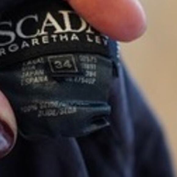 Escada Margaretha Ley LS Collared Button Closure Black Womens Size 34/ S - Picture 7 of 7